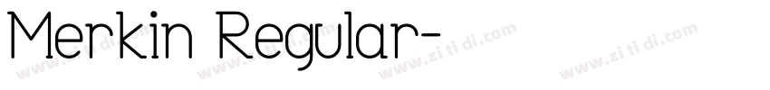 Merkin Regular字体转换